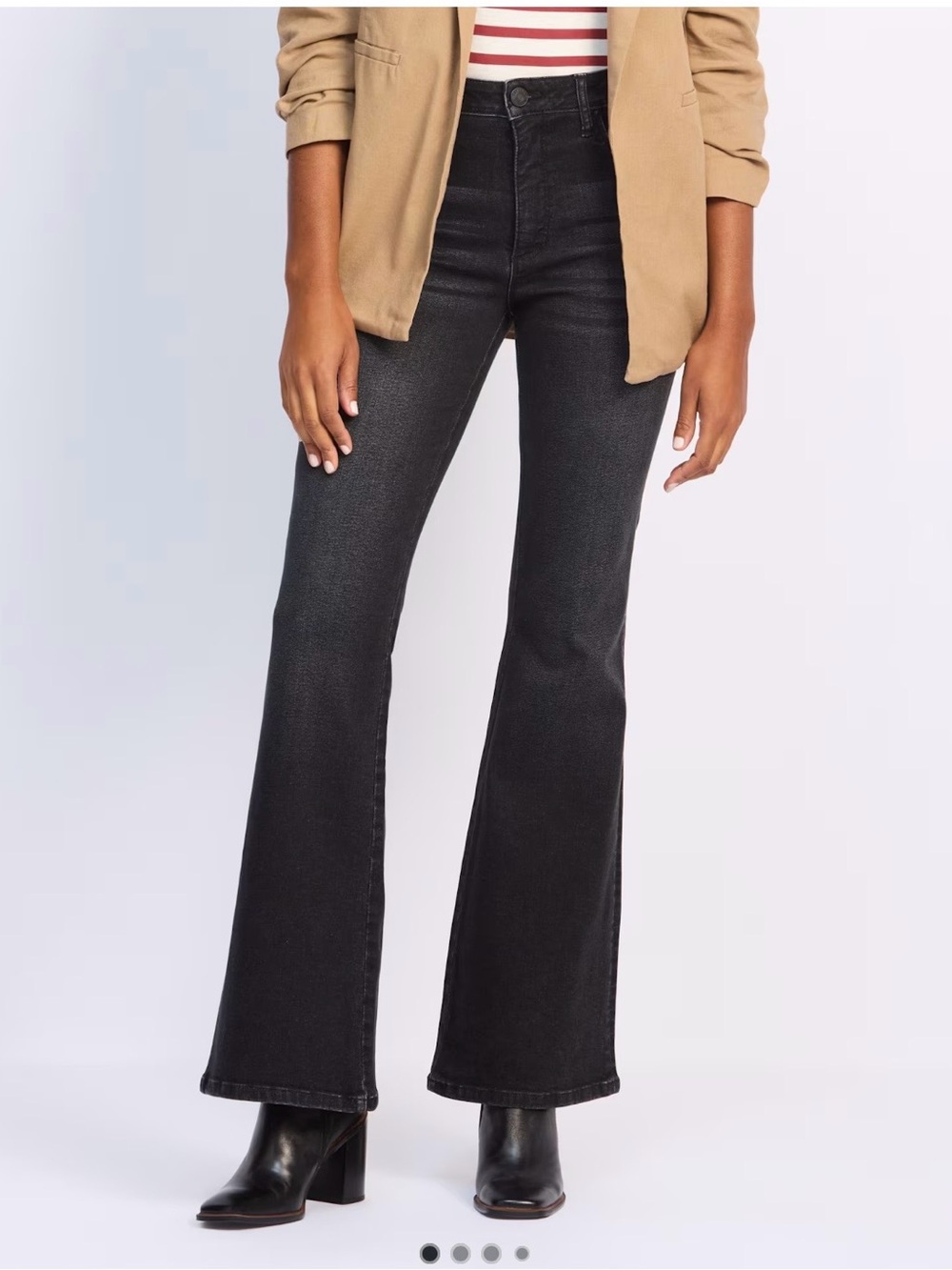 Kut from the Kloth Ana Fab Ab Faded High-Rise Flare Faded Black Size 2